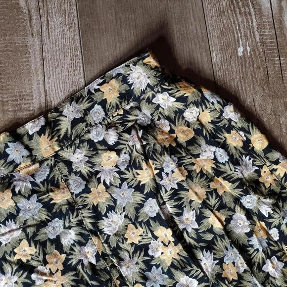 Sag Harbor Vintage Floral Pull On Slip Mini Skirt Size Large Schoolgirl EUC - Picture 11 of 14